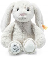 STEIFF MY FIRST RABBIT HOPPIE LT GREY