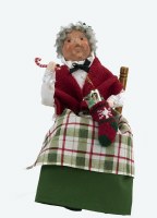 BYERS' CHOICE MRS CLAUS ON ROCKER