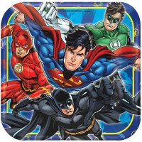 9" PLATES JUSTICE LEAGUE 8ct