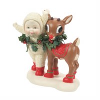 SNOWBABIES FIG WRAPPED UP W/RUDOLPH