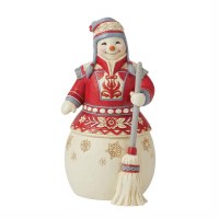 HEARTWOOD CREEK NORDIC SNOWMAN W/BROOM