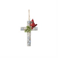 HEARTWOOD CREEK ORN CARDINAL W/CROSS