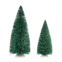 D56 VILLAGE BLUE SPRUCE PINES SET/2