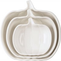 PBK PLATE SET WHITE PUMPKINS