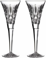 WATERFORD LISMORE TOASTING FLUTE PAIR
