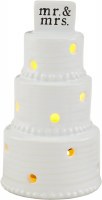 MUD PIE WEDDING CAKE LIGHT UP SITTER