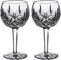 WATERFORD LISMORE BALLOON WINE 8OZ SET/2