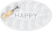 MUD PIE HAPPY DEVILED EGG TRAY SET