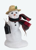 BYERS' CHOICE SNOWMAN W/LANTERN