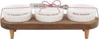 MUDPIE HOLIDAY DIP BOWL WOOD BOARD
