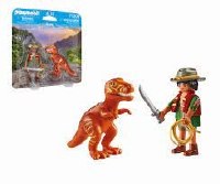 PLAYMOBIL DUO PACK ADVENTURER W/T-REX