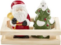MUD PIE SANTA TREE SALT SHAKER SET