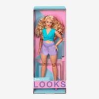 BARBIE LOOKS DOLL CURLY BLONDE W/SHORTS