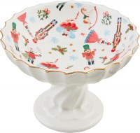 MUD PIE PEDESTAL CANDY DISH NUTCRACKER