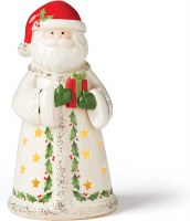 LENOX HOLIDAY PIERCED LIT SANTA