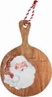 MUD PIE ROUND SANTA WOOD ENAMEL BOARD