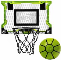 NERF PRO HOOPS BASKETBALL SET GREEN