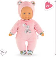 COROLLE 12" SWEET HEART BABY PINK BEAR