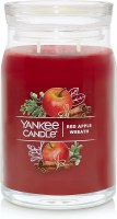 YANKEE SIGNATURE LG JAR RED APPLE WREATH