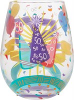 LOLITA STEMLESS WINE GLASS 50TH BIRTHDAY