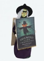 BYERS' CHOICE WITCH W/HAUNTED HOUSE