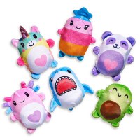 BUBBLE STUFFED SQUISHY FRIENDS ASST