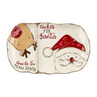 MUD PIE TEAM SANTA TREAT PLATE