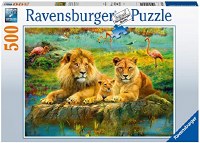 RAVENSBURGER 500pc PUZZLE LIONS SAVANNA