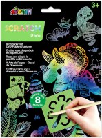 AVENIR SCRATCH W/STENCILS DINOS