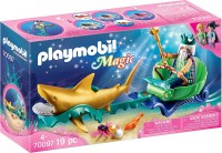 PLAYMOBIL KING OF SEA W/ SHARK CARRIAGE