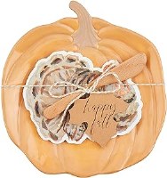 MUD PIE PUMPKIN CHEESE SET ORANGE