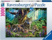 RAVENSBURGER 1000pc WOLVES IN FOREST