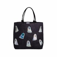 MUD PIE HALLOWEEN SPARKLE TOTE - GHOSTS