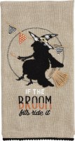 MUD PIE HALLOWEEN BROOM EMBELLISH TOWEL