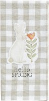 MUD PIE THREE BUNNIES PATCH TOWEL
