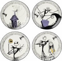 LENOX SET/4 PLATES NIGHTMARE BEFORE XMAS
