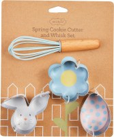 MUD PIE FLOWER COOKIE CUTTER WHISK SET
