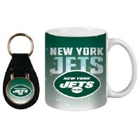 NY JETS MUG & KEYCHAIN GIFTSET