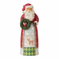 HEARTWOOD CREEK SANTA HOLDING WREATH
