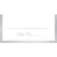 AMSCAN 50CT PLACE CARDS WHITE/SILVER