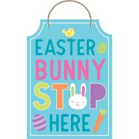 AMSCAN EASTER BUNNY STOP HERE SIGN