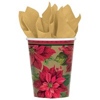 PARTY VISION HOLIDAY POINSETTIA CUPS 8CT