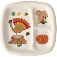 AMSCAN KID'S DIVIDED PLATE THANKSGIVING