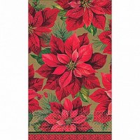 HOLIDY POINSETTIA GUEST TOWELS 16CT