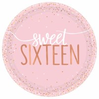 AMSCAN SWEET 16 PLATES 7"