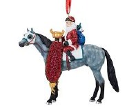 BREYER 2026 ORNAMENT SANTA OFF TO RACES
