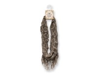 BRITT'S KNITS FRINGE TUBE SCARF KHAKI