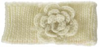 BRITT'S KNITS HEAD WARMER IVORY ROSETTE