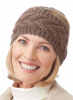 BRITT'S KNITS HEAD WARMER KHAKI CABLE