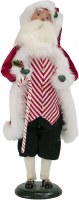 BYERS' CHOICE PEPPERMINT SANTA